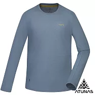 【ATUNAS 歐都納】男款POLARTEC POWER DRY吸濕排汗透氣快乾長袖T恤/大尺碼A1TSGZ01M- L 深岩灰