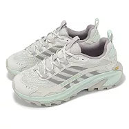 Merrell 戶外鞋 Moab Speed 2 女鞋 米白 紫 綠 緩衝 黃金大底 抓地 健行 登山鞋 ML038520 24.5cm GREIGE