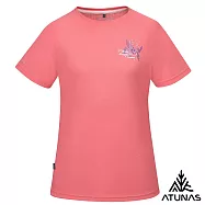 【ATUNAS 歐都納】女款POLARTEC POWER DRY吸濕排汗透氣快乾短袖T恤A1TS2504W- S 珊瑚粉