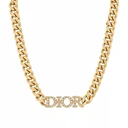 DIOR Dio(r)evolution 水晶標誌鎖鏈設計頸鍊/短項鍊_展示品 (金色)