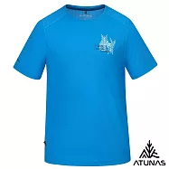 【ATUNAS 歐都納】男款POLARTEC POWER DRY吸濕排汗透氣快乾短袖T恤/大尺碼A1TS2501M- XL 蔚藍