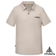 【ATUNAS 歐都納】男款POLARTEC POWER DRY吸濕排汗透氣快乾短袖POLO衫/大尺碼A1PS2501M- XL 岩灰卡
