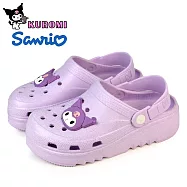 【HELLO KITTY】女 KUROMI 酷洛米 洞洞鞋 雨鞋 布希鞋 水鞋 穆勒鞋 涼拖鞋 兩穿 防水 防水 輕量 厚底 EU40 紫色