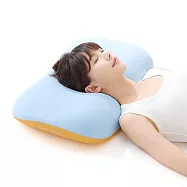 【EVERY THINK】台灣總代理 慢回彈雲翼枕(低枕款) 護頸記憶枕 人體工學設計 回歸原始頸部曲線 享受如影隨形般的舒適 藍橙