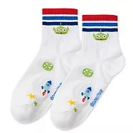 【ONEDER 旺達棉品】迪士尼.皮克斯趣味系列中筒襪 長襪 台灣製棉襪女襪- 三眼怪 TO-A314