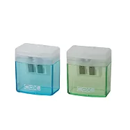 【COX 三燕】雙孔 可蓋式 削筆器 大小通吃 顏色隨機 /個 PS-20