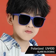 【SUNS】兒童偏光太陽眼鏡 時尚韓版經典墨鏡 彈力壓不壞材質 防眩光/抗UV400 S051 寶石藍