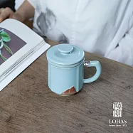 【陸寶LOHAS】汝窯雨過天青蓋杯 汝窯天青色 300ML 還原珍品釉色 現代辦公杯型 送禮自用皆有格調