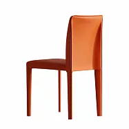 IDEA-洛斯厚實馬鞍皮全包休閒椅/餐椅 橘色