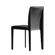 IDEA-洛斯厚實馬鞍皮全包休閒椅/餐椅 黑色