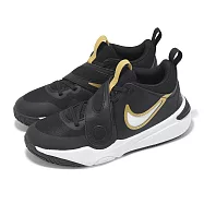 Nike 籃球鞋 Team Hustle D 11 GS 大童 女鞋 黑 金 魔鬼沾 緩衝 運動鞋 DV8996-004 24.5cm BLACK/GOLD