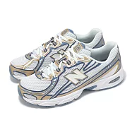 New Balance 休閒鞋 740 男鞋 女鞋 白 藍 金 拼接 透氣 緩衝 復古跑鞋 情侶鞋 NB U740HB2-D 24.5cm WHITE/BLUE