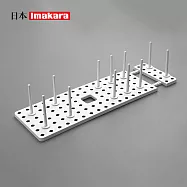 【日本Imakara】伸縮式分隔瀝水碗盤架/餐具架(附止滑墊)