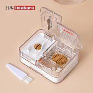 【日本Imakara】多功能磨藥切藥器/分格收納藥盒- 白