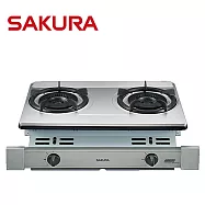 【SAKURA 櫻花】二口雙內焰安全崁入爐 G-6700K/G-6700KS (天然瓦斯/NG1) 送安裝