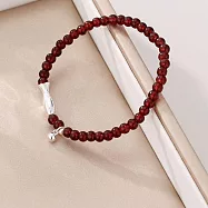【水星記】新中式年年有餘簡約紅瑪瑙串珠銀魚手鏈(16789025)