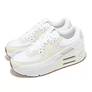 Nike 休閒鞋 Air Max 90 LV8 女鞋 白 米白 厚底 氣墊 小白鞋 運動鞋 FD4328-111 25.5cm WHITE/IVORY