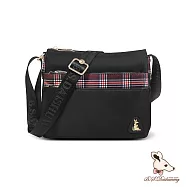 B.S.D.S冰山袋鼠 - 都會名伶 - 英倫風多層百搭斜背包【K8014KR】 紅格黑