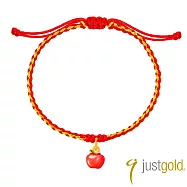 【Just Gold 鎮金店】金果盛宴-蘋蘋安安 黃金手繩(網路限定)