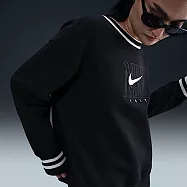 NIKE AS W NSW PHNX FLC GX OS LNG C 女圓領套頭衫-HJ0950010 S 黑色