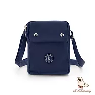 B.S.D.S冰山袋鼠 - 時光旅人 - 知性直立雙層斜背小包【B129-3B】 藍色