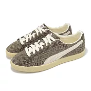 Puma 休閒鞋 Clyde Harris Tweed 男鞋 棕 米白 羊毛 復古 哈里斯花毛尼 板鞋 39851201 23.5cm BROWN/BEIGE