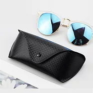 seoul show首爾秀 2入 鼻骨架菱紋按扣軟殼太陽眼鏡盒手工輕量眼鏡包