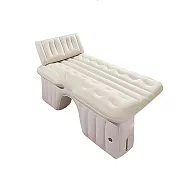 [野一夏] 戶外旅行車用自動PVC充氣床墊|家車兩用汽車後排氣墊床 加厚款附收納袋 蜂巢設計支撐強 -米色