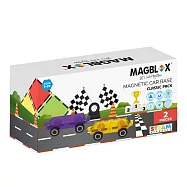 MAGBLOX&reg; 美學磁力片磁力車車/ 共兩款封面隨機出貨 繽紛黃紫 (2pcs) (黃/紫)