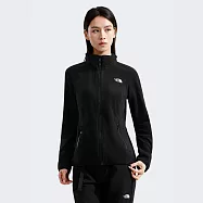 The North Face W 100 GLACIER FZ - AP 女刷毛外套-NF0A8DFE4H0 XL 黑色