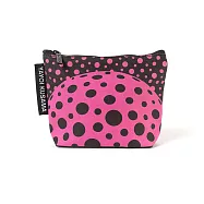 草間彌生 粉紅色和黑色圓點 化妝包 大 Pouches Yayoi Kusama Pink and Black Dots