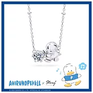 【客製品】STORY 故事銀飾 - Pekkle莫桑鑽系列-貝克鴨莫桑石單鑽純銀項鍊 加長10c(需14個訂製天)