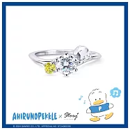 【客製品】STORY 故事銀飾 - Pekkle莫桑鑽系列-貝克鴨莫桑石單鑽純銀戒指 戒圍#13(需14個工作天)