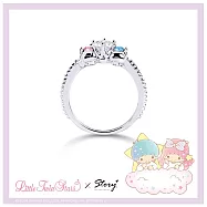 【客製品】STORY 故事銀飾 - KIKILALA莫桑鑽系列-雙子星莫桑石單鑽純銀戒指 戒圍#14(需14個工作天)