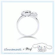 【客製品】STORY 故事銀飾 - Cinnamoroll 莫桑鑽系列-大耳狗喜拿咖啡杯莫桑石單鑽純銀戒指 戒圍#14(需14個工作天)