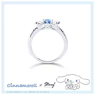 【客製品】STORY 故事銀飾 - Cinnamoroll 莫桑鑽系列-大耳狗喜拿飛翔莫桑石單鑽純銀戒指 戒圍#14(需14個工作天)