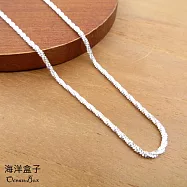 16吋/18吋。1mm寬質感細方格鍊義大利925純銀單鍊 16吋41cm