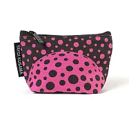 草間彌生 粉紅色和黑色圓點 化妝包 小 Pouches Yayoi Kusama Pink and Black Dots