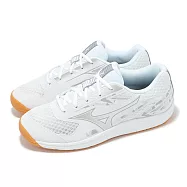 Mizuno 羽球鞋 Sky Blaster 4 男鞋 女鞋 寬楦 白 銀 止滑 室內運動 羽排鞋 美津濃 71GA2533-10 28cm WHITE/GREY
