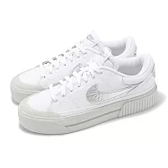 Nike 休閒鞋 Wmns Court Legacy Lift 女鞋 白 銀 小白鞋 餅乾鞋 厚底 HQ2307-100 25.5cm WHITE/SILVER