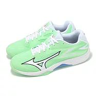 Mizuno 排球鞋 Thunder Blade Z 男鞋 綠 白 黑 入門款 室內運動 羽排鞋 美津濃 V1GA2370-86 28.5cm GREEN/WHITE