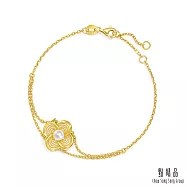 【點睛品】珍珠四葉草 黃金手鍊