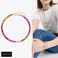 SHASHI 紐約品牌 Natasha 天然彩寶手鍊 微顆粒款 白珍珠X彩虹碧璽手鍊