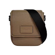 COACH Lucas 荔枝皮革翻蓋迷你斜背包 (深石色)