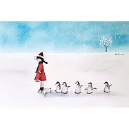 【玲廊滿藝】Jennifer Chang-雪地中的小旅行20.8x31cm