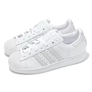 adidas 休閒鞋 Superstar II W 女鞋 白 灰 小白鞋 貝殼頭 三葉草 愛迪達 JH7055 22.5cm WHITE/GREY