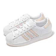 adidas 休閒鞋 Superstar II W 女鞋 白 灰 小白鞋 貝殼頭 三葉草 愛迪達 JH7056 25cm WHITE/PINK