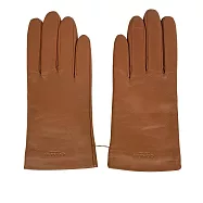 COACH 女款壓印Logo 皮革智能手套 S號 (焦糖色)