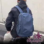 【iSPurple】商務通勤 休閒旅遊電腦包多功能男士雙肩背包/藍色