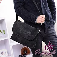 【iSPurple】時尚簡約 潮流單肩斜背包百搭休閒男包/ 黑色